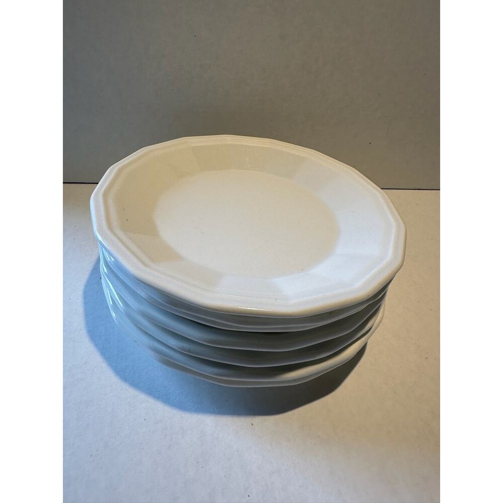 Homer Laughlin set of 8 vintage small plates Colonial white or Dover